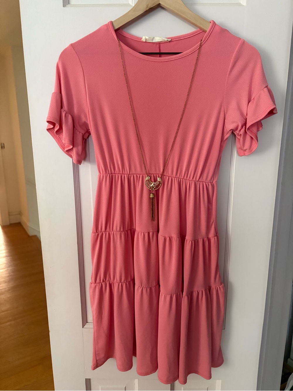 S pink women's dress